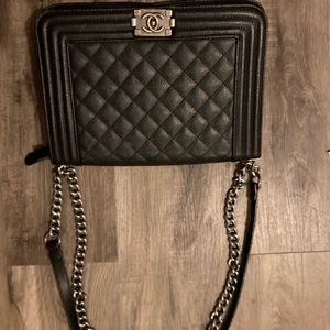 Chanel Boy Large Flap Bag w/ Box Lether